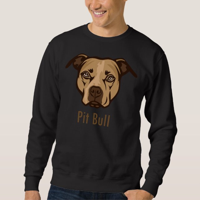 Pit Bull Lång Ärmad Tröja (Framsida)