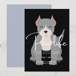 Pit bull-lekdatum tass liv inbjudan