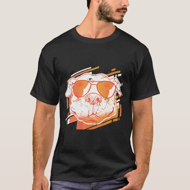 Pit Bull Life Coola Sunglasses Meme Hundägare Pitb T Shirt (Framsida)