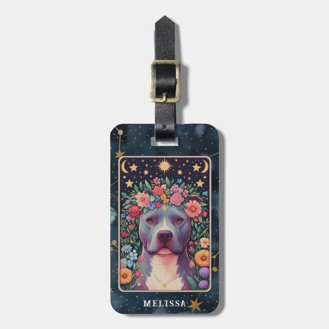 Pit Bull Luggage Tag Bagagebricka (Vertikal Framsida)
