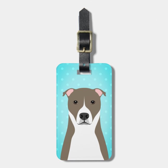 Pit Bull Luggage Taggs Bagagebricka (Vertikal Framsida)