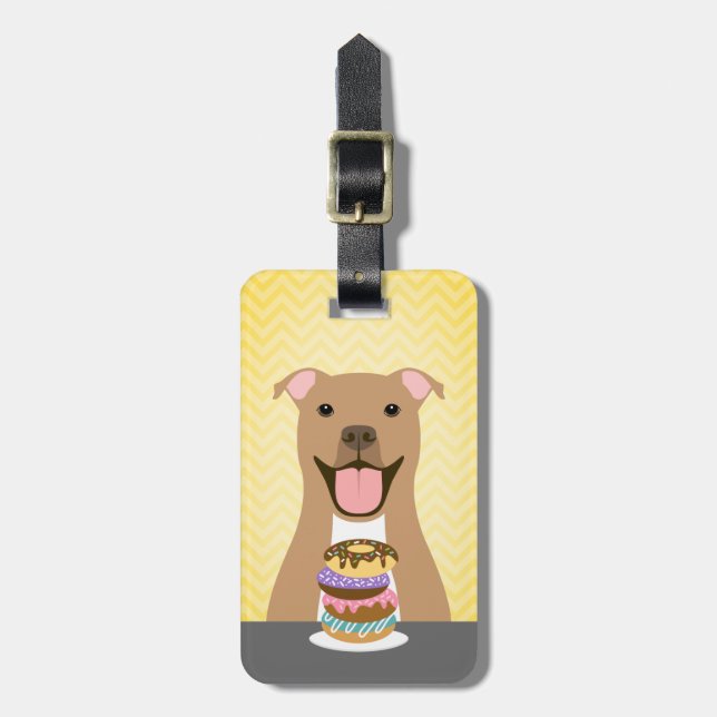 Pit Bull Luggage Taggs Bagagebricka (Vertikal Framsida)