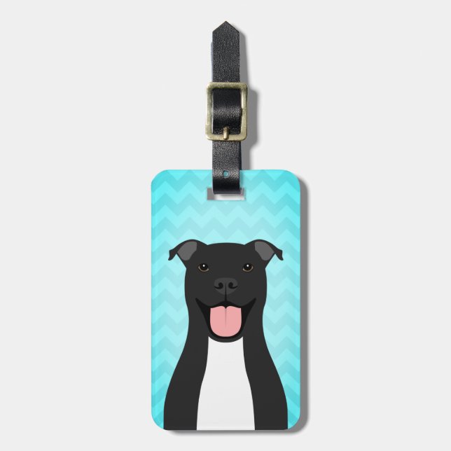 Pit Bull Luggage Taggs Bagagebricka (Vertikal Framsida)