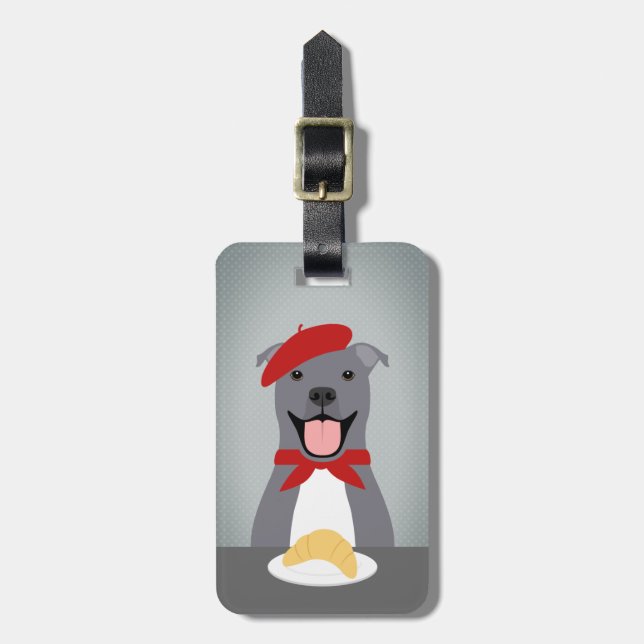 Pit Bull Luggage Taggs Bagagebricka (Vertikal Framsida)