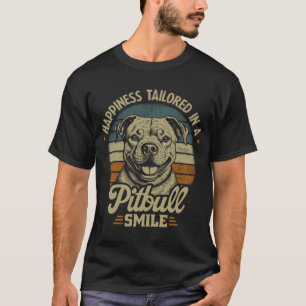 Pit Bull, Lycka Skräddarsydd I En Pitbull-leende T Shirt