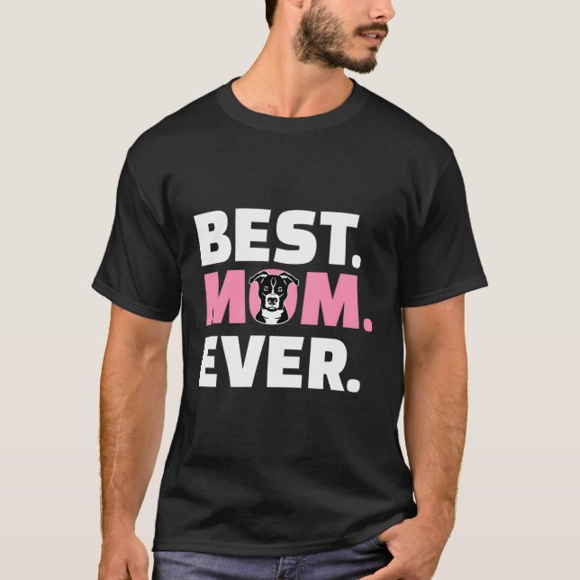 Pit Bull Mamma T Shirt (Framsida)