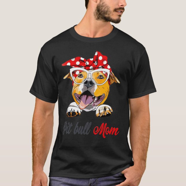 Pit Bull Mamma T Shirt (Framsida)