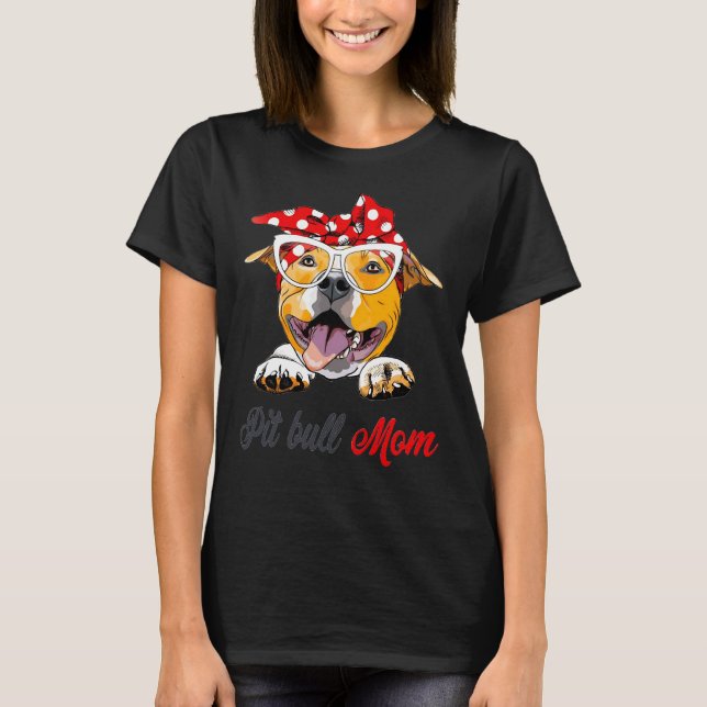Pit Bull Mamma T Shirt (Framsida)
