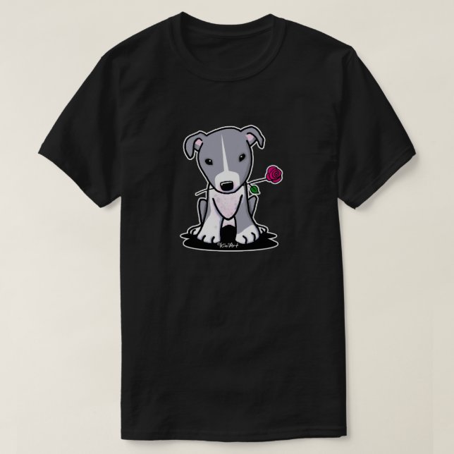 Pit Bull med blomma Hund Tröja (Design framsida)