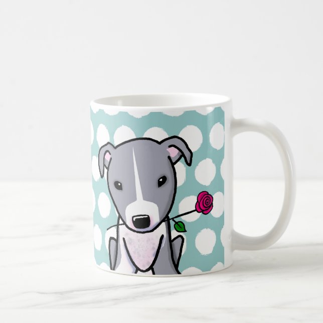 Pit Bull med blomma Kaffemugg (Höger)