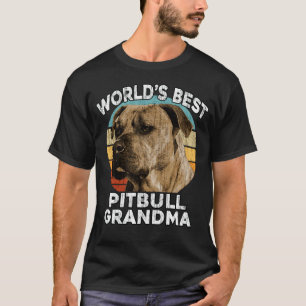 Pit bull Mormor Världens Bästa PitBull Mormor Vin T Shirt