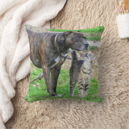 Pit Bull och Cat Kudde