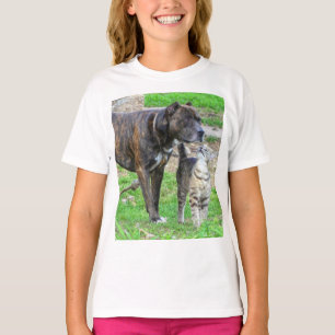 Pit Bull och Cat T Shirt