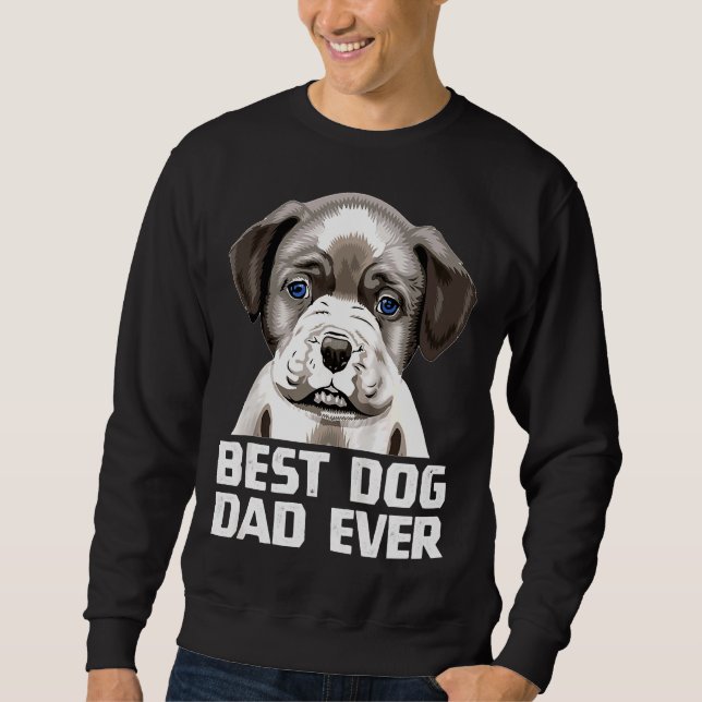 Pit Bull Pappa Best Far Pitbull Raglan Baseball Lång Ärmad Tröja (Framsida)