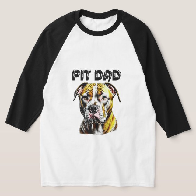 Pit Bull Pappa | HUND ÄLSKARE T Shirt (Laydown)