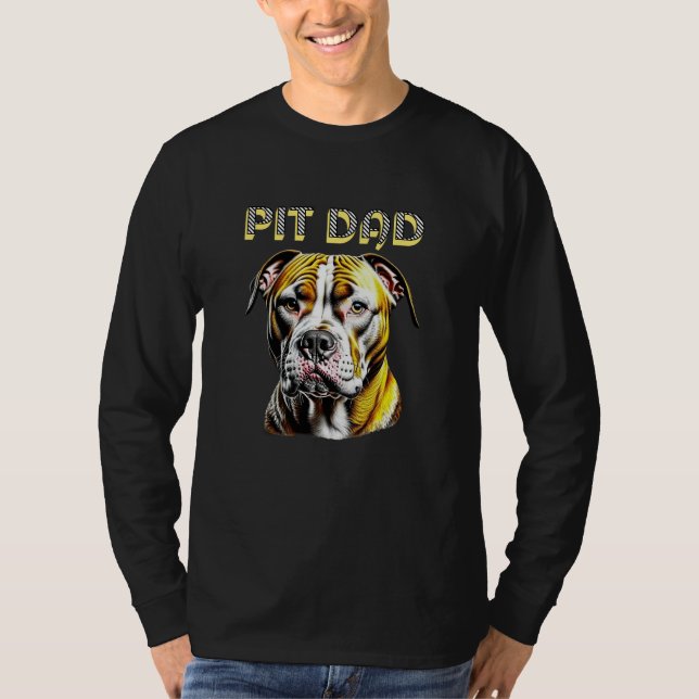 Pit Bull Pappa | Hundälskare  T Shirt (Framsida)