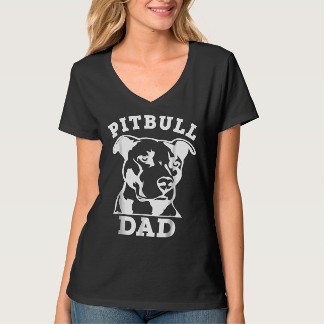 Pit Bull Pappa T Shirt (Framsida)