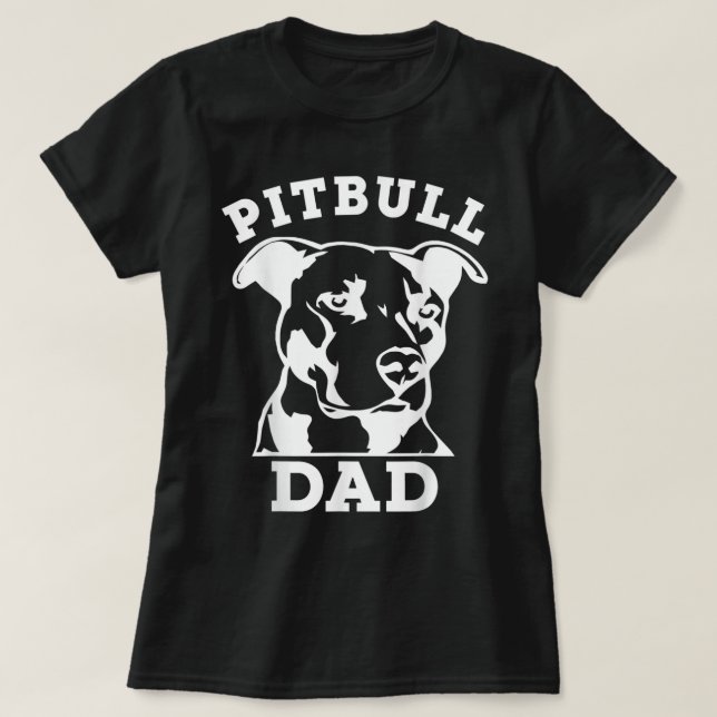 Pit Bull Pappa T-Shirt (pitbull T-shirt, pitbull o (Design framsida)