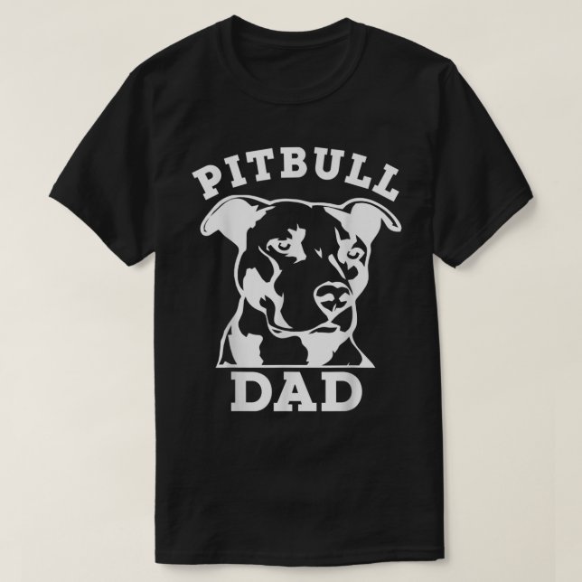 Pit Bull Pappa T-Shirt (pitbull T-shirt, pitbull o (Design framsida)