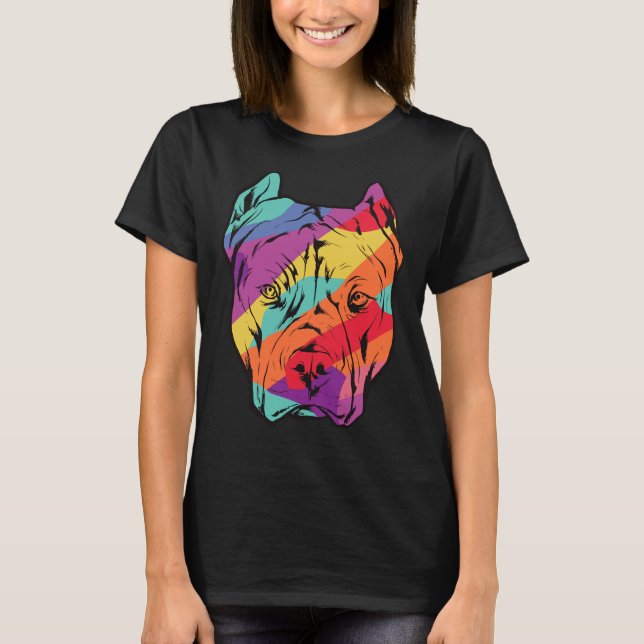 Pit Bull Pit Bull Head T Shirt (Framsida)