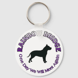 PIT BULL PITBULL RAINBOW BRIDGE KEYCHAIN NYCKELRING