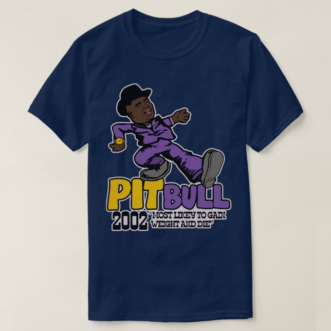Pit Bull Playa Haters Boll Pimp Walk T Shirt (Design framsida)