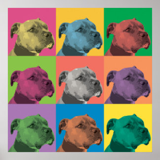 Pit Bull Pop-Art Poster