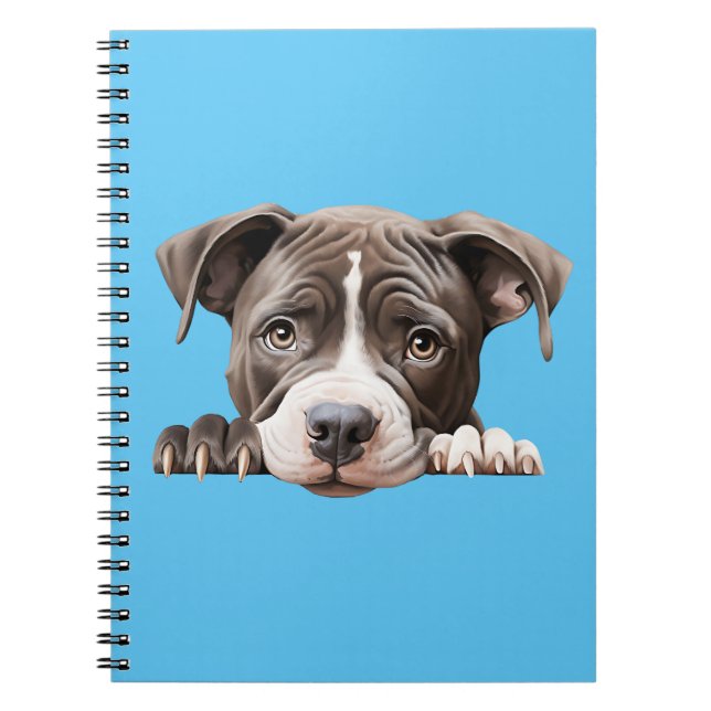 Pit Bull Puppy Anteckningsbok (Framsidan)