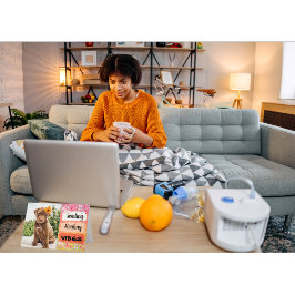 Pit Bull Puppy Sending Healing Vibes Get well Kort