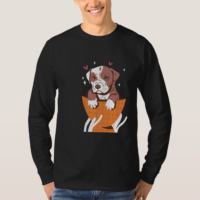 Pit Bull Puppy T Shirt (Framsida)