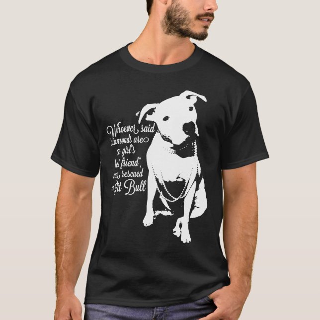 Pit Bull - räddade aldrig en Pit Bull T Shirt (Framsida)