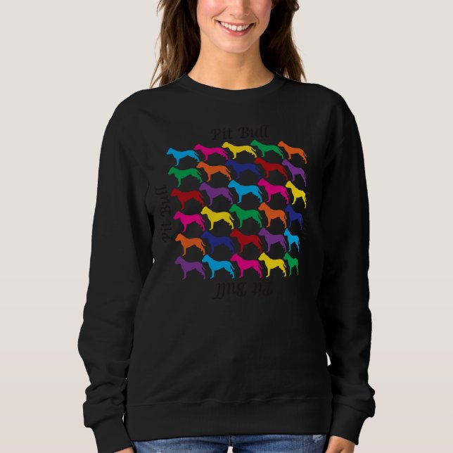 Pit Bull Rainbow T Shirt (Framsida)