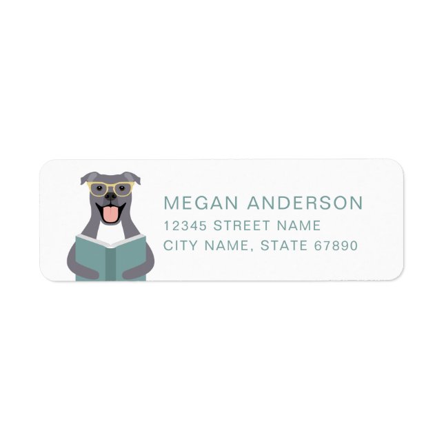 Pit Bull Returadressetiketter Returadress Etikett (Framsidan)