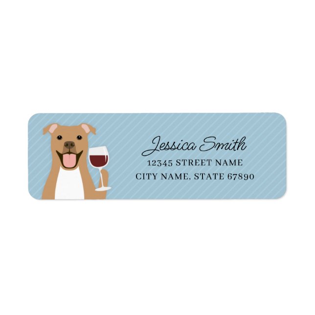 Pit Bull Returadressetiketter Returadress Etikett (Framsidan)