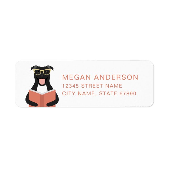 Pit Bull Returadressetiketter Returadress Etikett (Framsidan)