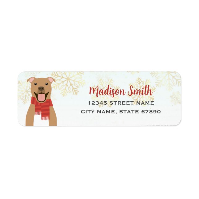 Pit Bull Returetiketters Returadress Etikett (Framsidan)
