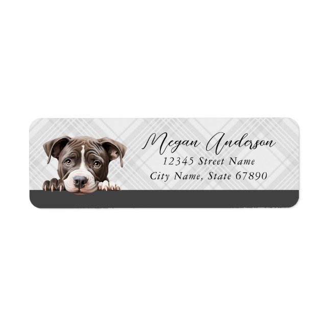 Pit Bull Returetiketters Returadress Etikett (Framsidan)