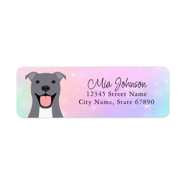Pit Bull Returetiketters Returadress Etikett (Framsidan)