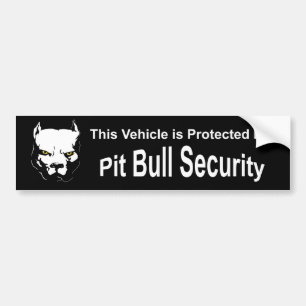 Pit Bull Security Bumper Sticker Bildekal