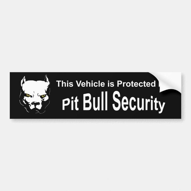 Pit Bull Security Bumper Sticker Bildekal (Framsidan)