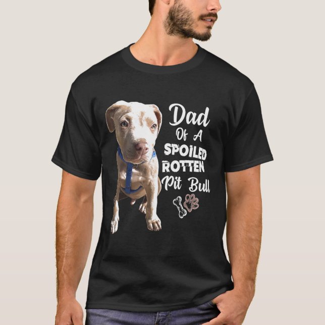 Pit Bull Shirt Pit Bull Pappa Rolig hund Älskare G T (Framsida)