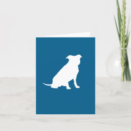 Pit Bull Silhouette Baby Shower Puppy Hund Tack Kort