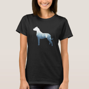 Pit Bull Silhouette Pittie Hund Exdoor Natature T Shirt