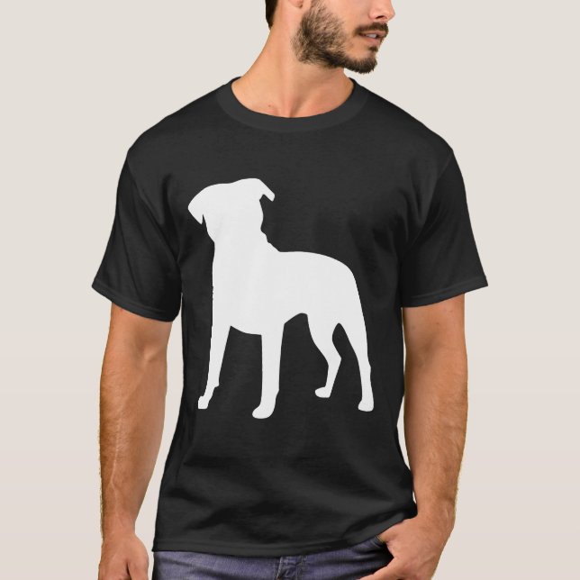 Pit Bull Silhouette Shirt Funny Cute Hundägare Bre T Shirt (Framsida)