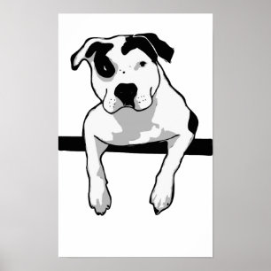 Pit Bull T-Bone Graphic Poster