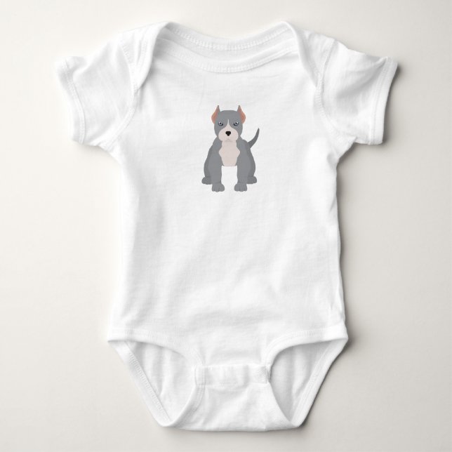 Pit bull T-Shirt Baby Bodykostym (Framsida)