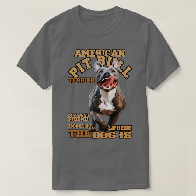 Pit Bull Terreir Best Hund T Shirt (Design framsida)