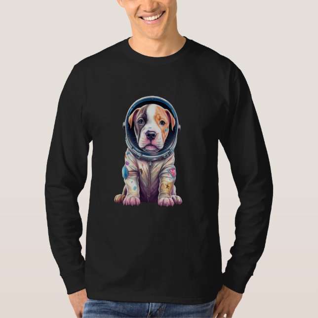 Pit bull Terrier Hund Pappa Mamma T Shirt (Framsida)