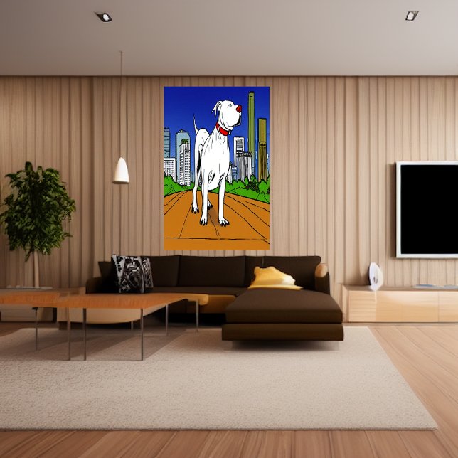 Pit Bull Terrier i parken | AI Art Poster (Skapare uppladdad)