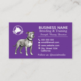 Pit Bull Terrier Kennel & Uppfödare Professionell Visitkort